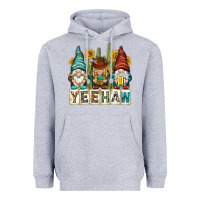 Heather Grey yeehaw with gnomies Heavyweight Hoodie - NancyCooperArtShop