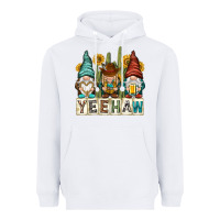 White yeehaw with gnomies Heavyweight Hoodie - NancyCooperArtShop