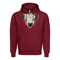 Burgundy white calf scottish Zipper Hoodie - BarkalooDesign