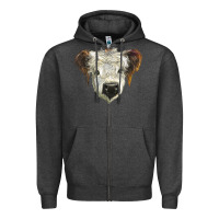 Charcoal Heather white calf scottish Zipper Hoodie - BarkalooDesign