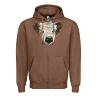 Chestnut white calf scottish Zipper Hoodie - BarkalooDesign