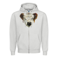 Dove Grey white calf scottish Zipper Hoodie - BarkalooDesign