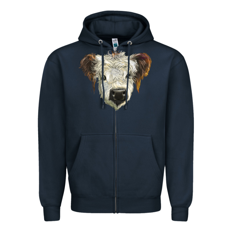 White Calf Scottish Zipper Hoodie by BarkalooDesign | Teevron