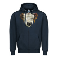 Navy white calf scottish Zipper Hoodie - BarkalooDesign