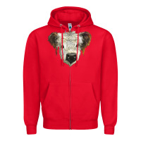 Red white calf scottish Zipper Hoodie - BarkalooDesign