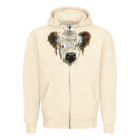 Sandshell white calf scottish Zipper Hoodie - BarkalooDesign