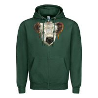Sports Green white calf scottish Zipper Hoodie - BarkalooDesign