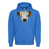 True Royal white calf scottish Zipper Hoodie - BarkalooDesign