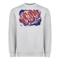 Heather Grey Patriotic tie dye background Heavyweight Sweatshirt - CowGirlArtShop