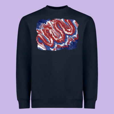 Patriotic Tie Dye Background Heavyweight Sweatshirt Designed By Cowgirlartshop