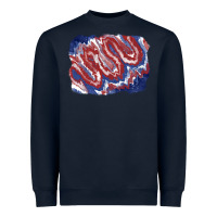 Navy Patriotic tie dye background Heavyweight Sweatshirt - CowGirlArtShop