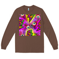 Chestnut halloween thunders seamless pattern Long Sleeve Tee - BundleAndBundleShop