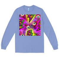 Colony Blue halloween thunders seamless pattern Long Sleeve Tee - BundleAndBundleShop