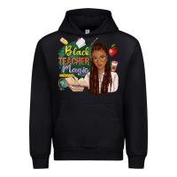 Black black teacher magic with afro Urban Hoodie - NancyCooperArtShop