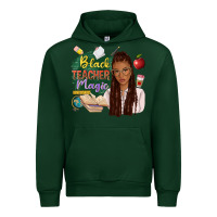 Forest Green black teacher magic with afro Urban Hoodie - NancyCooperArtShop