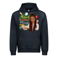 Navy black teacher magic with afro Urban Hoodie - NancyCooperArtShop