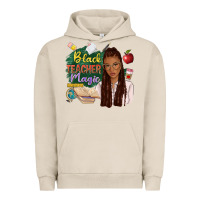 Pigment French Oak black teacher magic with afro Urban Hoodie - NancyCooperArtShop