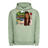 Pigment Oil Green black teacher magic with afro Urban Hoodie - NancyCooperArtShop