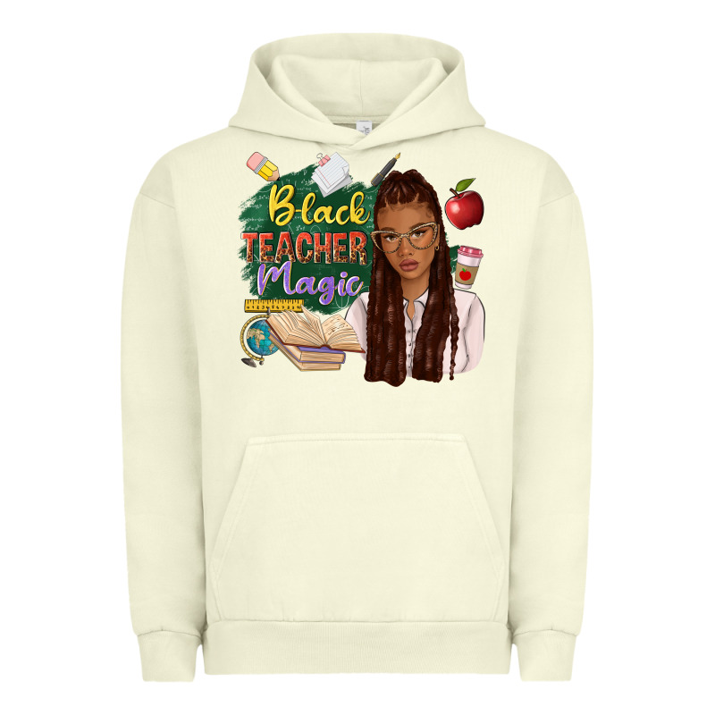 Black Teacher Magic With Afro Urban Hoodie by NancyCooperArtShop | Teevron