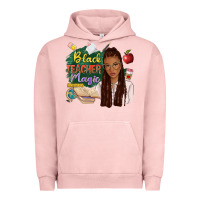 Pigment Salmon black teacher magic with afro Urban Hoodie - NancyCooperArtShop