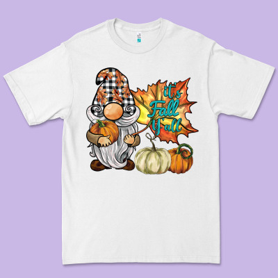 It's Fall Y'all Gnome Premium Tee Designed By Barkaloodesign