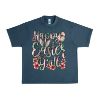 Midnight Navy Easter Day Happy Easter y'all Urban Heavy Tee - OliviaCreatesArt