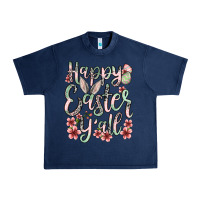 Navy Easter Day Happy Easter y'all Urban Heavy Tee - OliviaCreatesArt