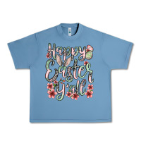 Pebble Blue Easter Day Happy Easter y'all Urban Heavy Tee - OliviaCreatesArt
