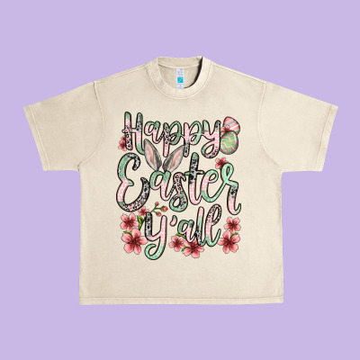 Easter Day Happy Easter Y'all Urban Heavy Tee Designed By Oliviacreatesart