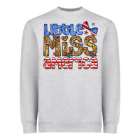 Heather Grey Little miss America Heavyweight Sweatshirt - Neo Western