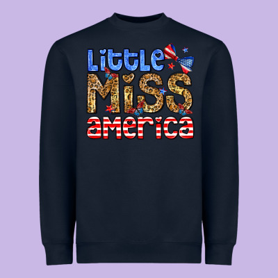 Little Miss America Heavyweight Sweatshirt Designed By Neo Western