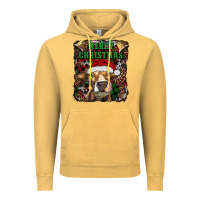 Vintage Mustard merry christmas heifer with cowbells Vintage Hoodie - RanaPortraitStore