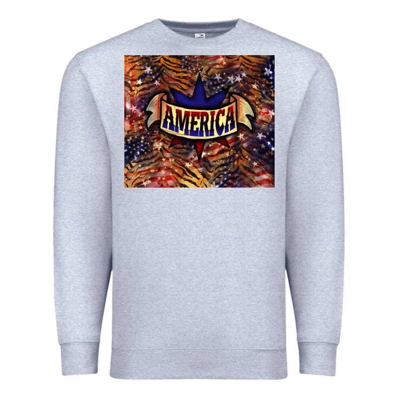 Tiger America Premium Sweatshirt by NancyCooperArtShop | Teevron