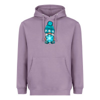 Lavender winter gnome with snowflake Heavyweight Hoodie - NancyCooperArtShop