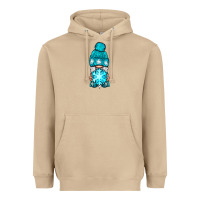 Mushroom winter gnome with snowflake Heavyweight Hoodie - NancyCooperArtShop