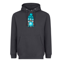 Smoke winter gnome with snowflake Heavyweight Hoodie - NancyCooperArtShop