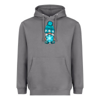 Storm winter gnome with snowflake Heavyweight Hoodie - NancyCooperArtShop