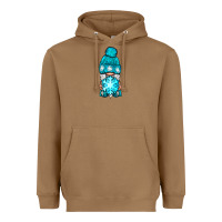 Toasted Coconut winter gnome with snowflake Heavyweight Hoodie - NancyCooperArtShop
