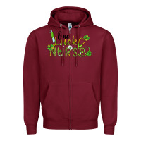Burgundy one lucky nurse Zipper Hoodie - BarkalooDesign
