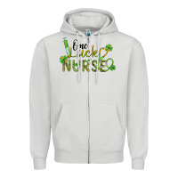 Dove Grey one lucky nurse Zipper Hoodie - BarkalooDesign