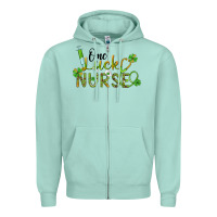 Seafoam one lucky nurse Zipper Hoodie - BarkalooDesign