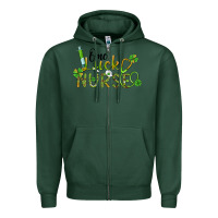 Sports Green one lucky nurse Zipper Hoodie - BarkalooDesign