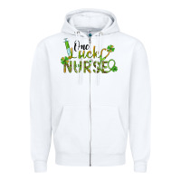 White one lucky nurse Zipper Hoodie - BarkalooDesign