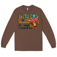 Chestnut heifers be trippin ok maybe i pushed her long hair Long Sleeve Tee - Jasminsmagicworld