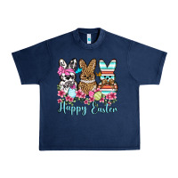 Navy Happy Easter western peeps Urban Heavy Tee - OliviaCreatesArt