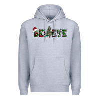 Heather Grey believe Christmas tree Premium Hoodie - AdoDesignShop