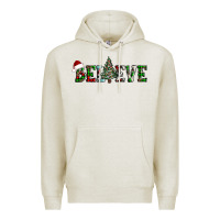 Oatmeal Heather believe Christmas tree Premium Hoodie - AdoDesignShop