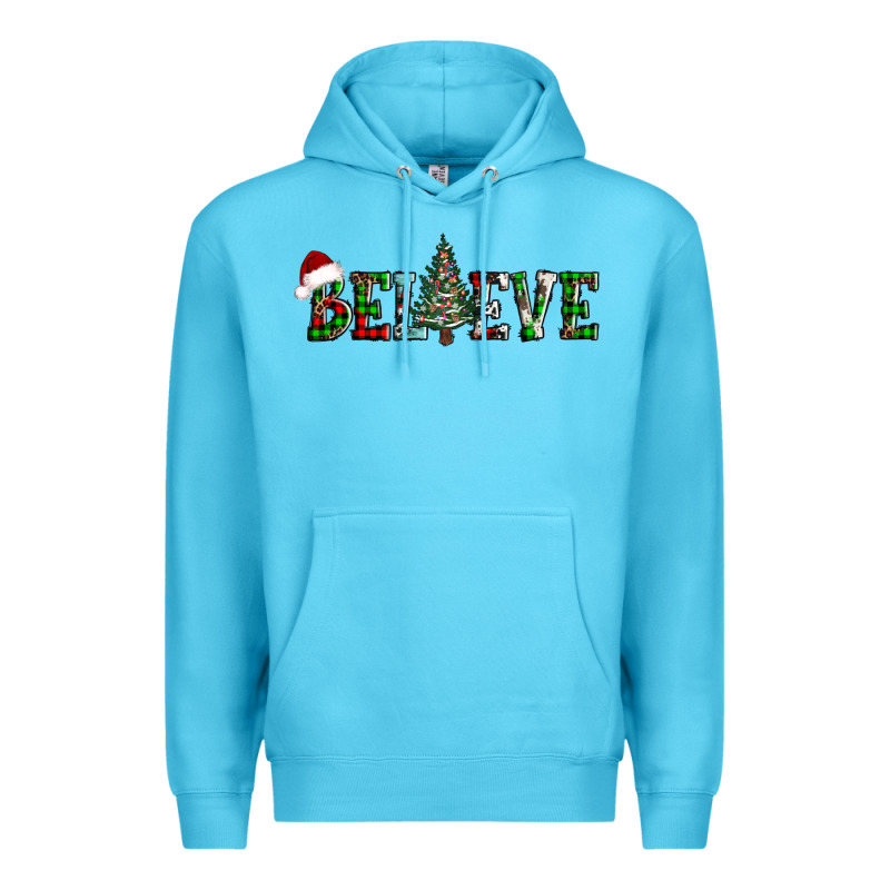 Believe Christmas Tree Premium Hoodie by AdoDesignShop | Teevron