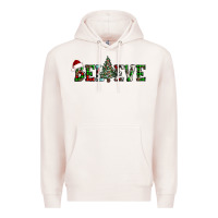 Pale Pink believe Christmas tree Premium Hoodie - AdoDesignShop