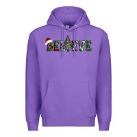 Purple believe Christmas tree Premium Hoodie - AdoDesignShop